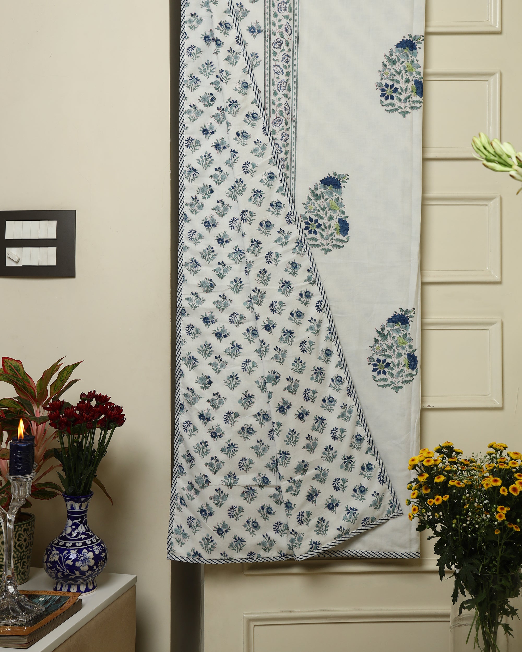 Indigo Bloom Paisley Dohar