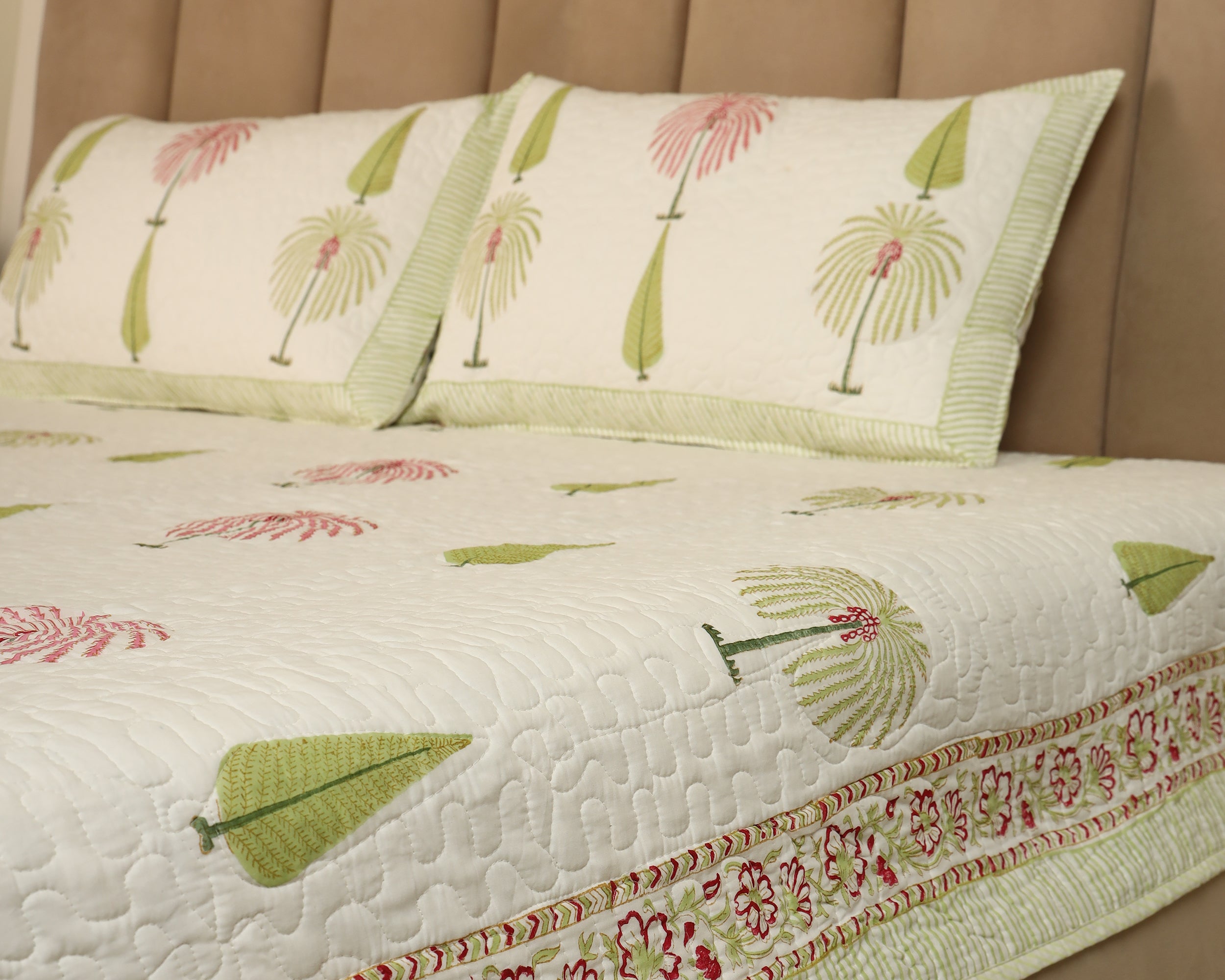 Tropical Breeze Quilted Bedcover Reversible