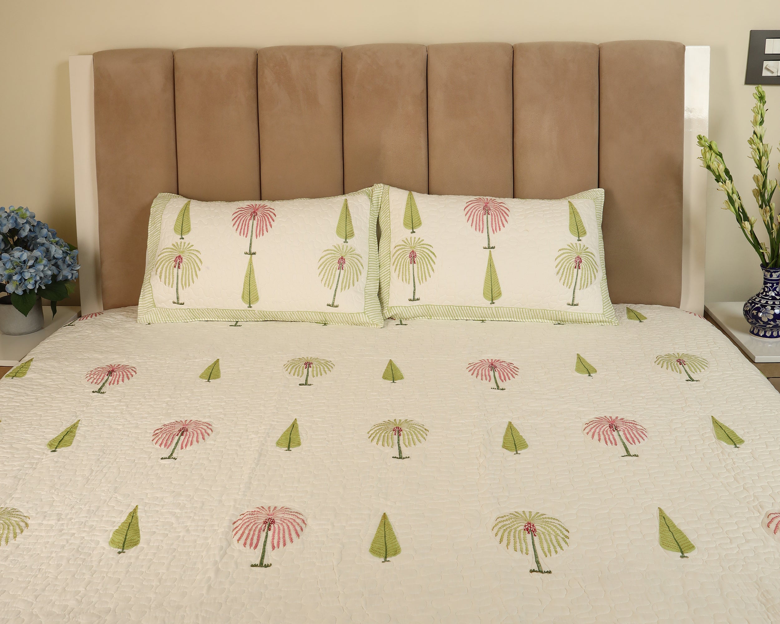 Tropical Breeze Quilted Bedcover Reversible