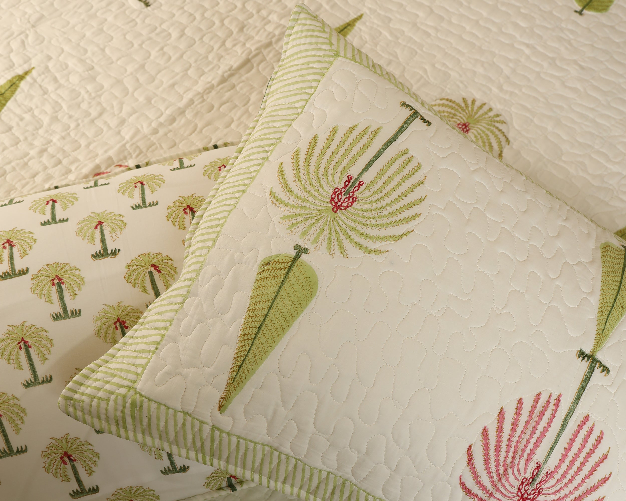 Tropical Breeze Quilted Bedcover Reversible