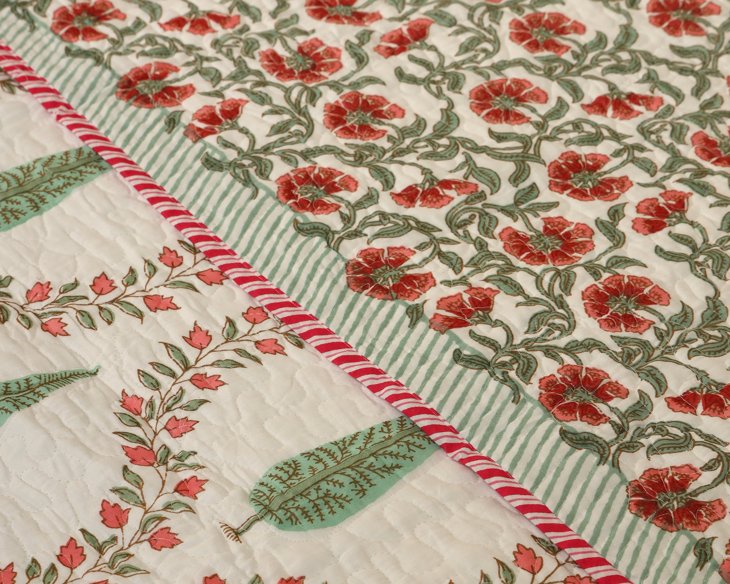 Evergreen Flow Quilted Bedcover Reversible