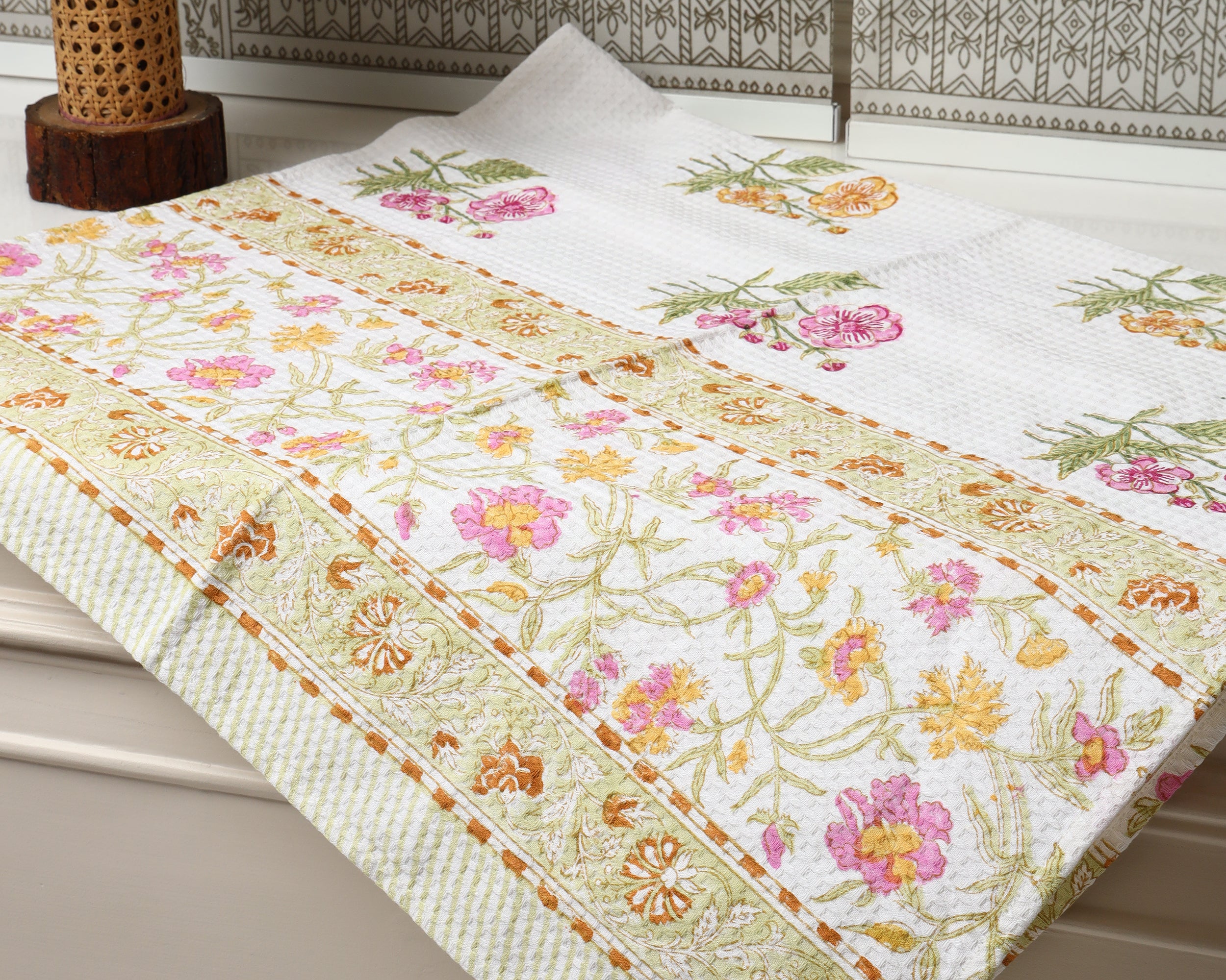 Meadow bloom Waffle Cotton Towel Set