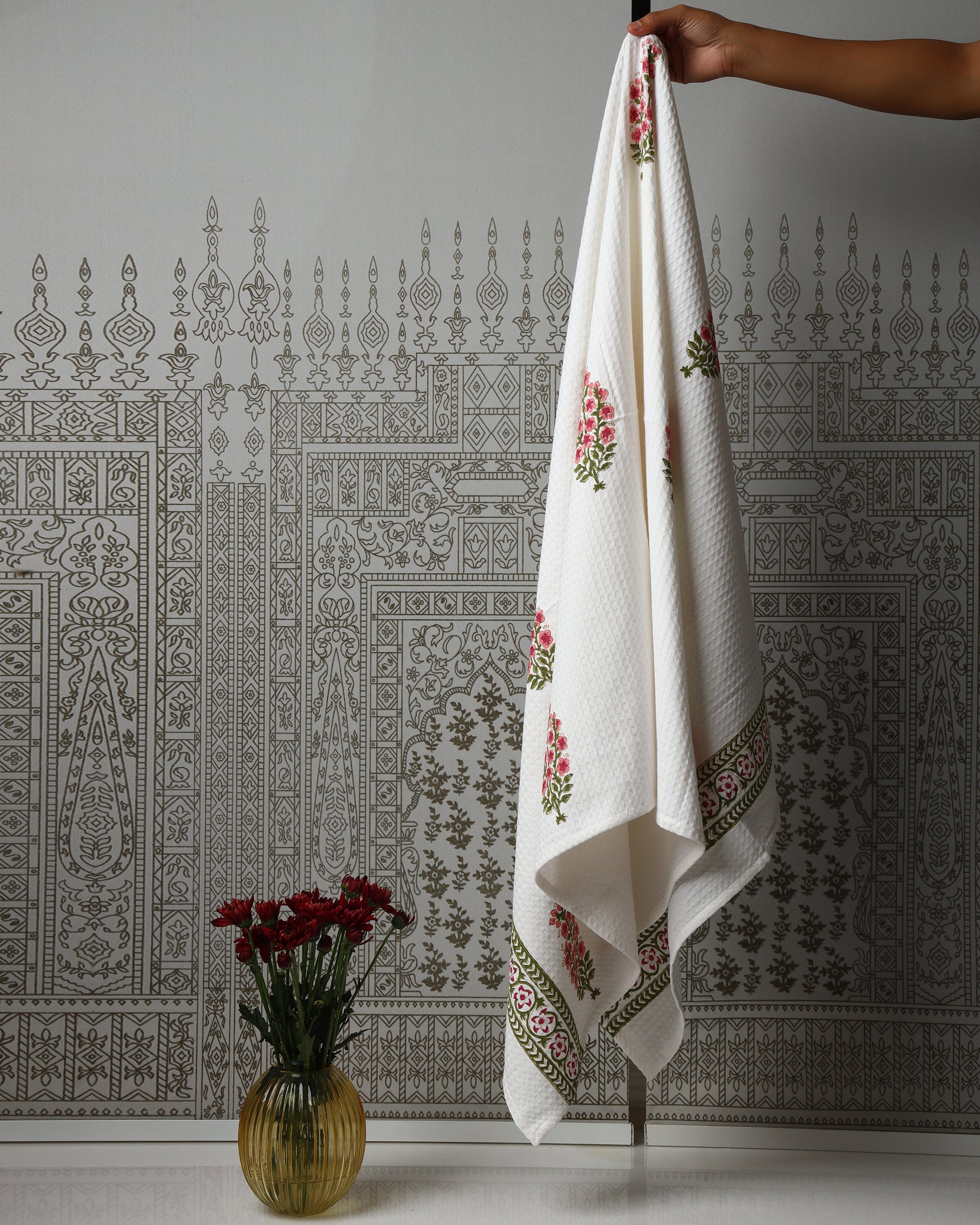 Blossom Trail Waffle Cotton Towel Set