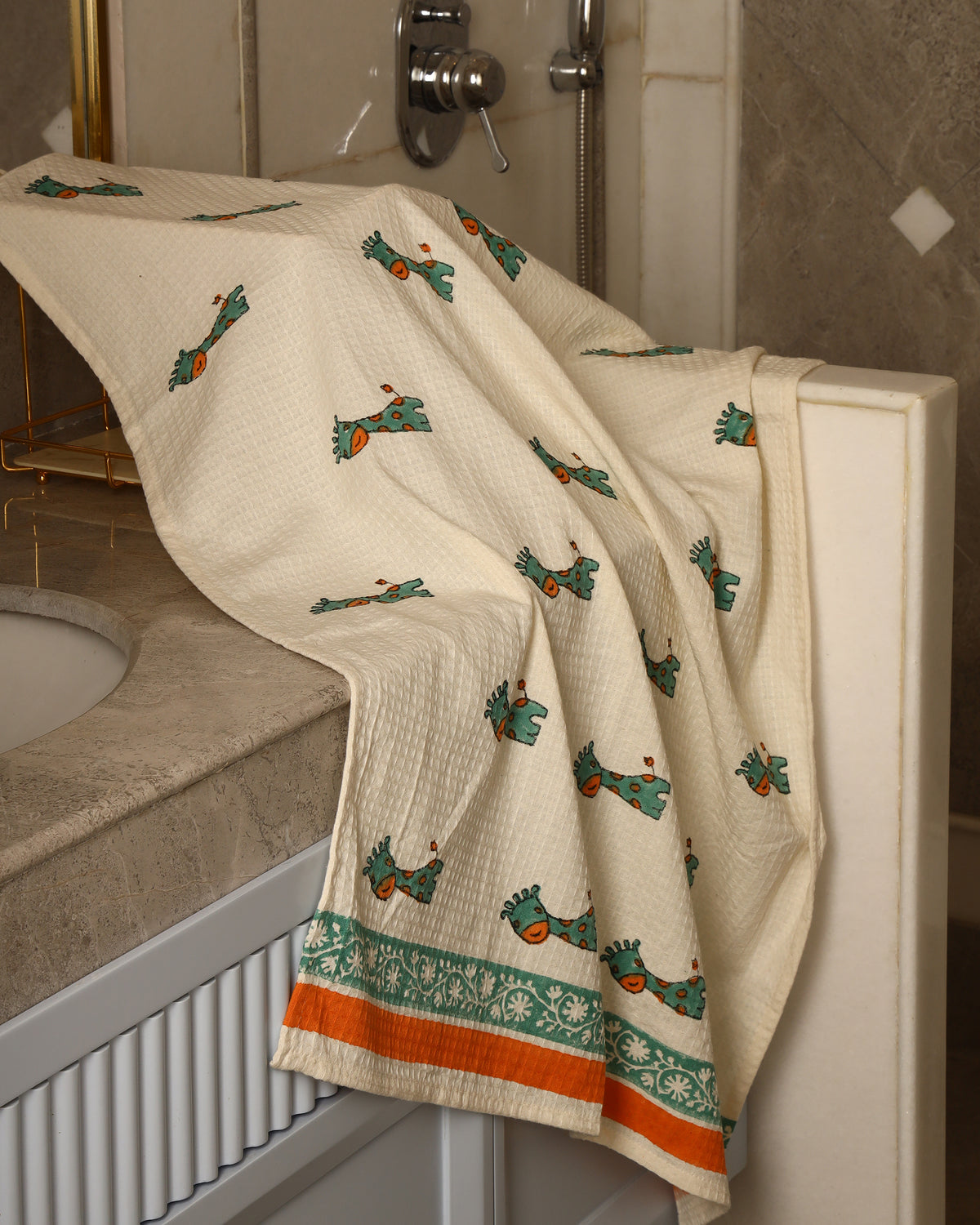 Playful Giraffe Kids Pure Waffle Cotton Towel