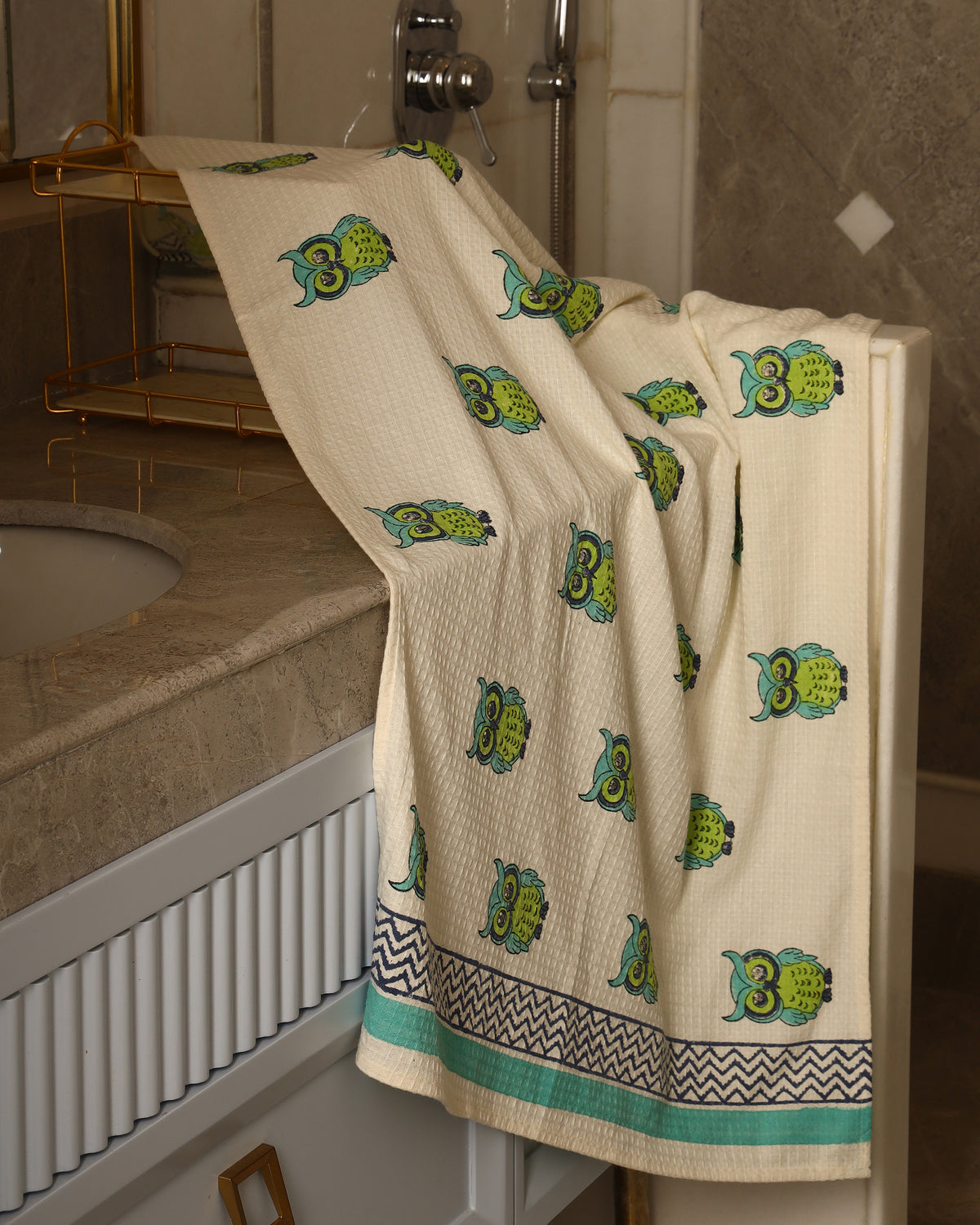 Happy Owls Pure Waffle Kids Cotton Towel