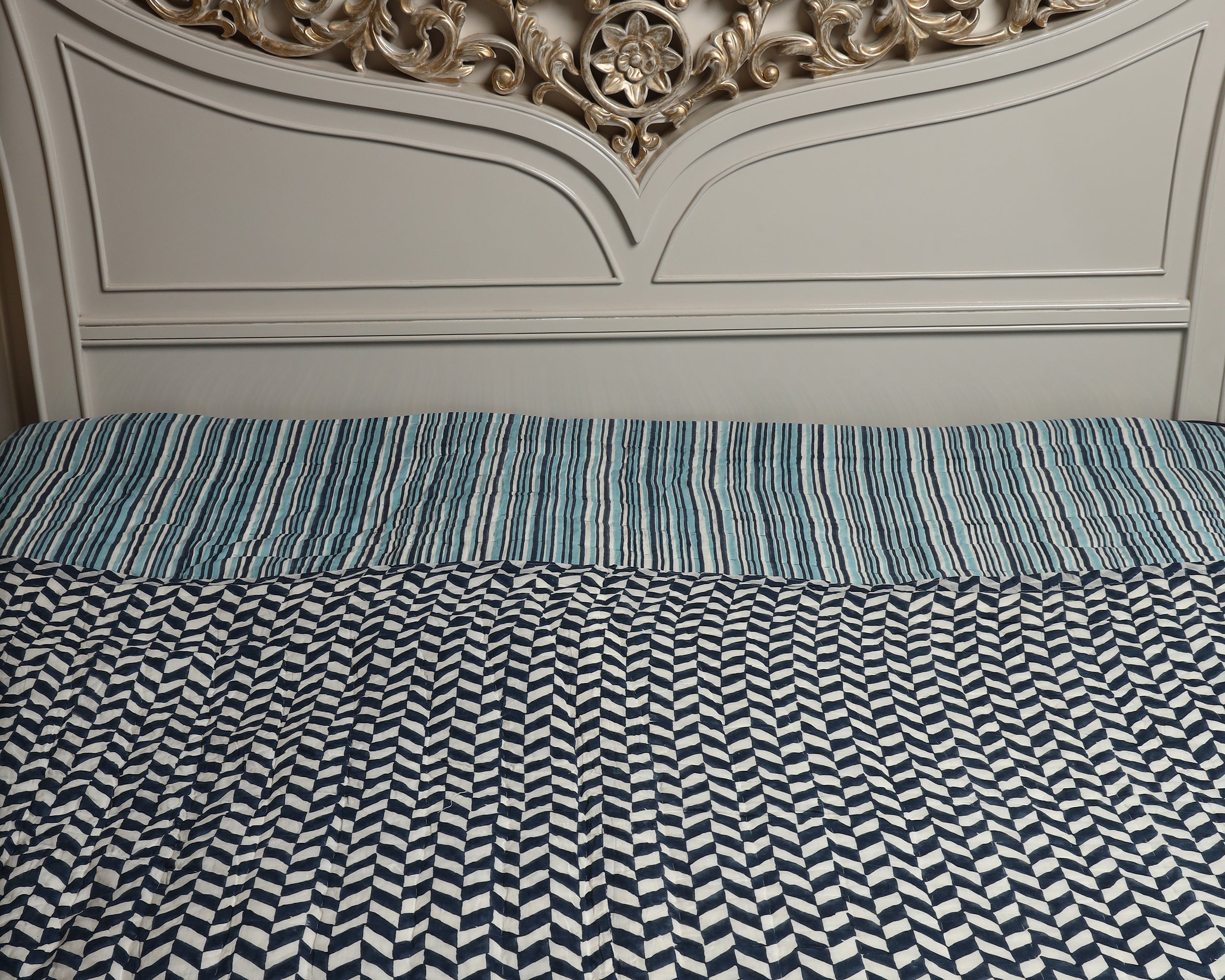 Blue Urban Stripe Quilt