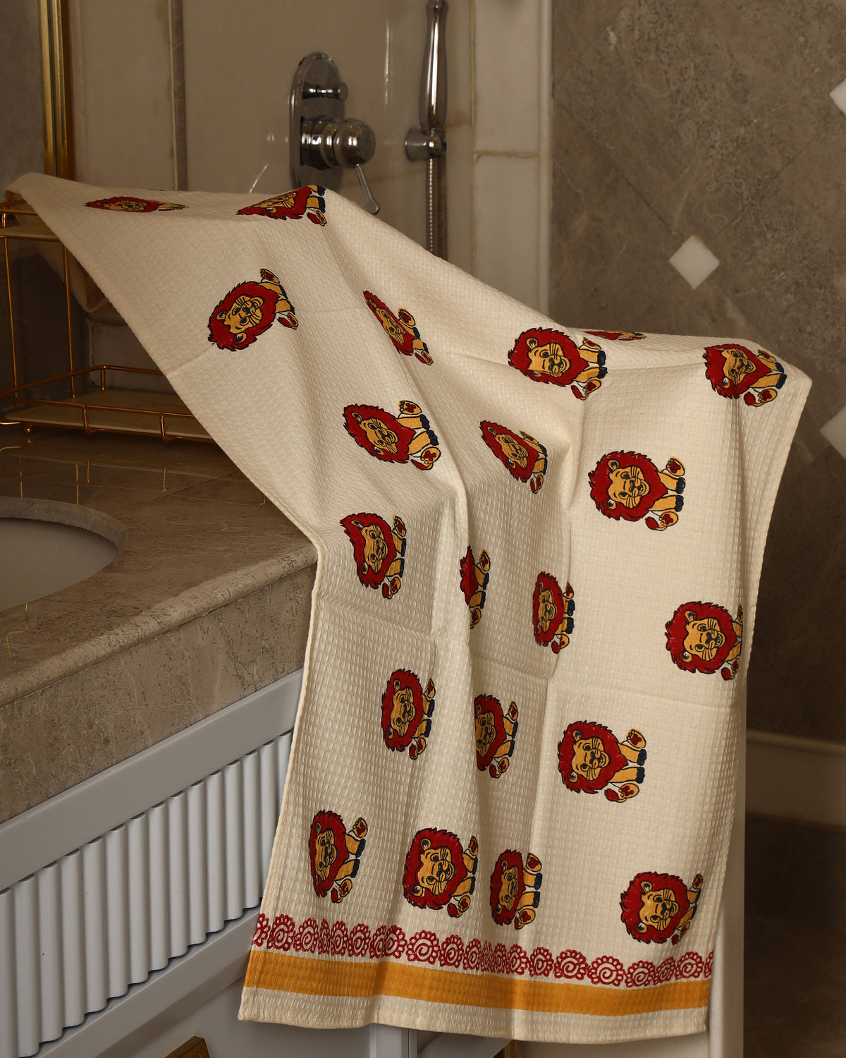 Brave Lion Kids Pure Waffle Cotton Towel